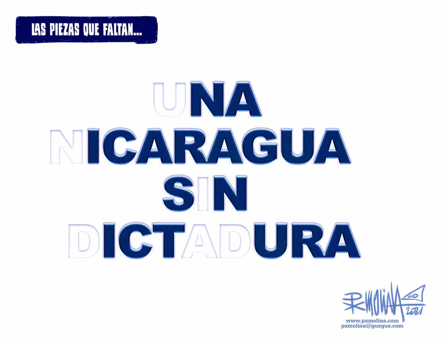 Elocuente caricatura de Pedro Molina sobre el desafío actual de la oposición nicaragüensefío actual deJuntar la mayor cantidad de fuerzas posibles en la lucha contra la dictadura es el desafío del momento