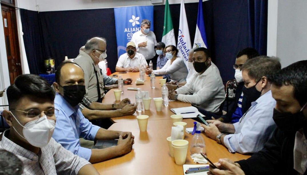 Mesa de negociación entre organizaciones opositoras nicaragüenses